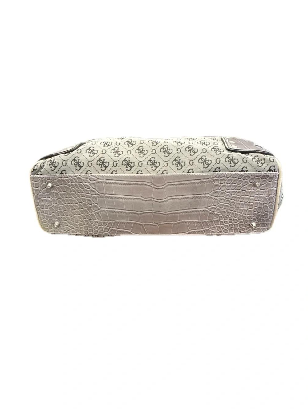 Guess NWT Y2K Rare Diamond G Shoulder Bag in Silver Grey with Studded Detail - Picture 3 of 7